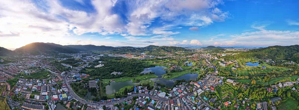 Panorama Nature View Aerial View Kathu District Phuket Thailand Drone —  Fotos de Stock