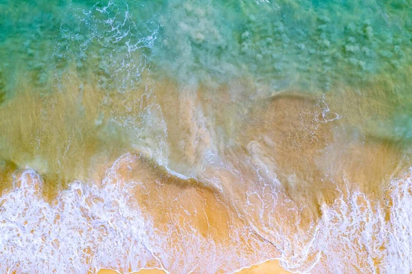 Sea Waves Background Top View Drone Camera Nature Ocean Sea — Fotografia de Stock