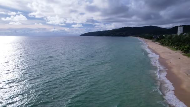 Phuket Beach Sea Amazing Beach Aerial View Tropical Beach Sea — Vídeos de Stock