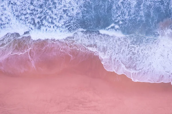 Beach Sea Surface Aerial View Top View Blue Water Ocean — Fotografia de Stock