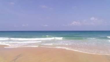 Phuket beach sea Amazing beach, Aerial view of Tropical beach sea in the beautiful Phuket island,Waves crashing on sandy beach Phuket Thailand, Phuket island is destination tourist to travel Thailand