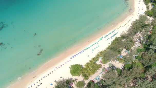 Phuket Beach Sea Amazing Beach Aerial View Tropical Beach Sea — Wideo stockowe