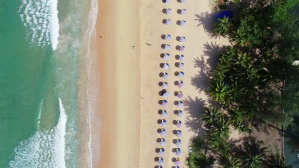 Phuket Beach Sea Amazing Beach Aerial View Tropical Beach Sea — Stock video