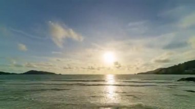 Time lapse Dark clouds over sea sunrise or sunset sky landscape Amazing light of nature cloudscape dark sky background Timelapse.Clouds moving fast motion sky