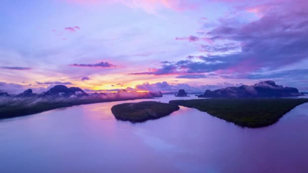 Amazing Hyperlapse Sunrise Sky Timelapse Aerial View Sunset Sunrise Sea — Vídeos de Stock
