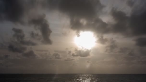 Time Lapse Dark Clouds Sea Sunrise Sunset Sky Landscape Amazing — Wideo stockowe