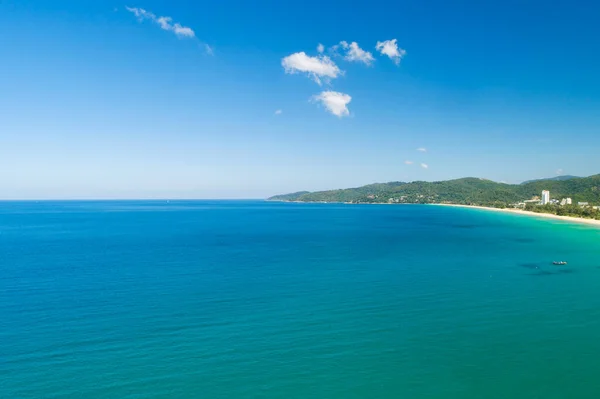 Luftbild Einer Blauen Meeresoberfläche Wasser Textur Hintergrund Erstaunliche Reflexionen Der — Stockfoto