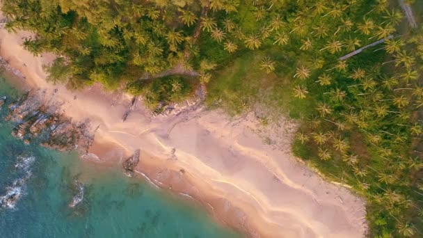 Tropik Plaj Denizi Inanılmaz Dalgalar Kumsala Vuran Dalgalar Phuket Adası — Stok video