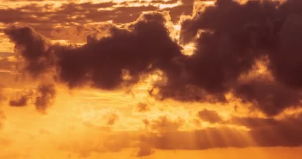 Time Lapse Natureza Luz Bonita Nascer Sol Céu Nuvens Coloridas — Vídeo de Stock