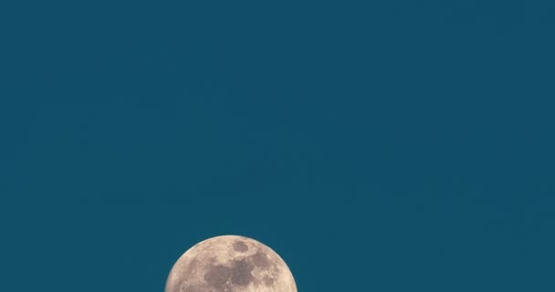 Full Moon Sky Night Amazing Moon Tele Lens Photography Video — Stock Video
