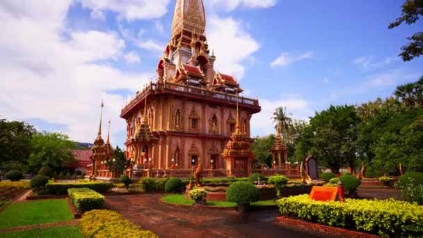 Krásná Pagoda Thajsku Phuket Října2022 Phra Mahathat Chedi Great Relic — Stock video