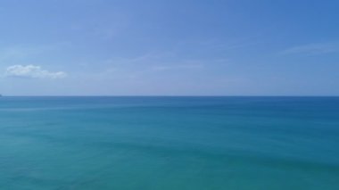 Beautiful sea summer landscape Waves sea water surface High quality video Bird's eye view