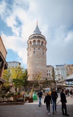 İstanbul, Türkiye - 17 Aralık 2018: İstanbul 'daki Galata Kulesi