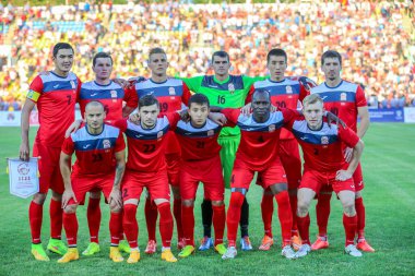 Bişkek, Kırgızistan - 16 Kasım 2019: Kırgızistan Milli Futbol Takımı
