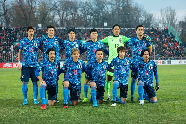 吉尔吉斯斯坦比什凯克 2019年11月16日 日本国家足球队 — 图库照片