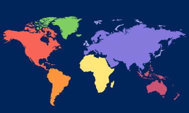 Dünyanın Renkli Coğrafi Haritası 