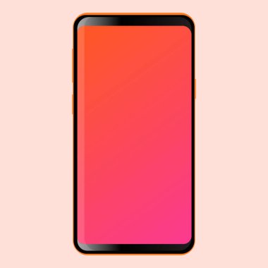 Boş ekranlı gerçekçi akıllı telefon modeli