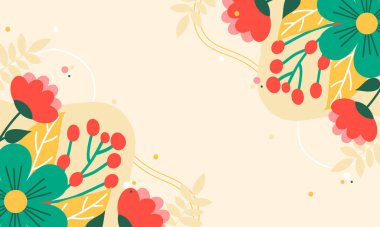 Soyut çiçekli bahar sarısı arka plan. Posta doğal çiçek bayrağı