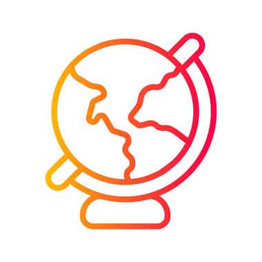  Okul kalem silici gradyan ana hatları simge düz tasarımı. Ofis kırtasiye ögesi simgesi.