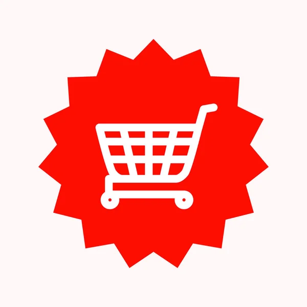 Modern alışveriş arabası tramvayı düz ikon çizimi