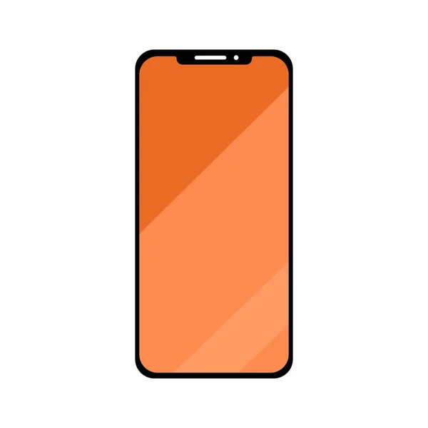 Smartphone Écran Tactile Coloré Isolé Sur Fond Blanc — Image vectorielle