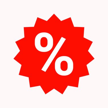 E-commerce percentage offers sign flat icon design