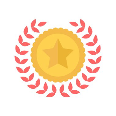 Golden award with shining wreath vector illustration