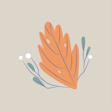 Modern hand drawing plant vector illustration