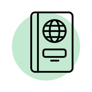Traveling document id passport outline flat icon