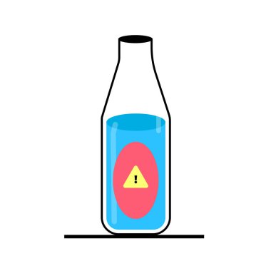 Poison liquid toilet cleaner vector illustration