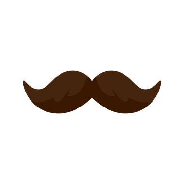 Isolated mustache vector illustration white background