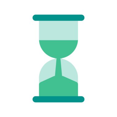 Green Hourglass isolated vector illustration