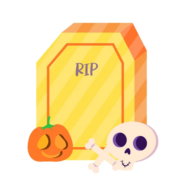 Rip Halloween Nástěnný Vektor Ilustrace — Stockový vektor