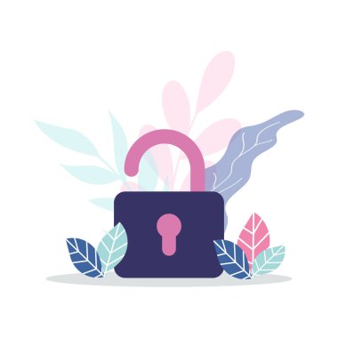 Unlock concept flat vector illustration