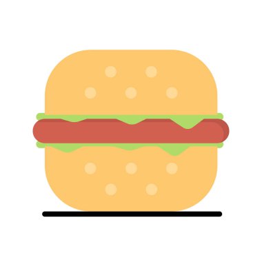 Burger fast food flat vector illustration