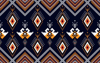 Arkaplan veya duvar kağıdı için soyut etnik geometrik desen tasarımı, soyut etnik geometrik desen, baskı, sınır, gelenek, etnik doğulu dikişsiz desen, illüstrasyon
