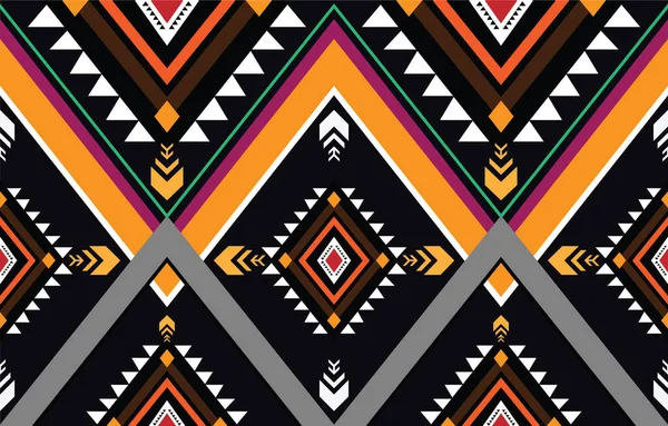 Geomatric Ethnic Oriental Ikat Pattern Traditional Abstract Ethnic Geometric Pattern — стоковий вектор
