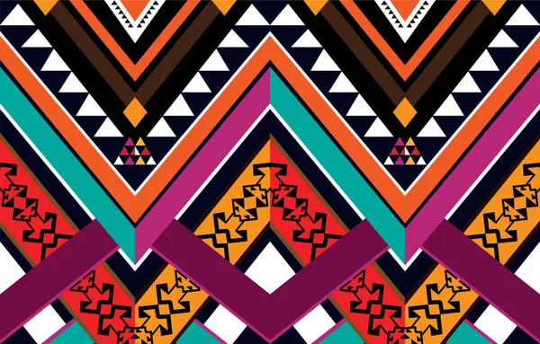 Gemetrik etnik örgü deseni, halı, duvar kağıdı, giysi, ambalaj, kumaş, vektör çizimi, arka plan geometrik desen tasarımı, Hintli