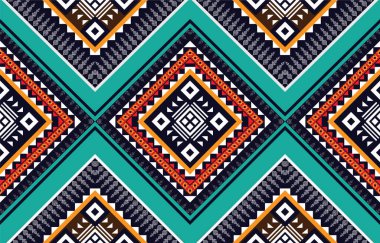 Etnik soyut desenli sanat. Kabilede kusursuz desen, halk nakışı ve Meksika tarzı. Aztek geometrik sanat süsü baskısı. Halı, duvar kağıdı, giysi, ambalaj, kumaş, kapak, tekstil tasarımı