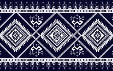 Etnik soyut desenli sanat. Kabilede kusursuz desen, halk nakışı ve Meksika tarzı. Aztek geometrik sanat süsü baskısı. Halı, duvar kağıdı, giysi, ambalaj, kumaş, kapak, tekstil tasarımı