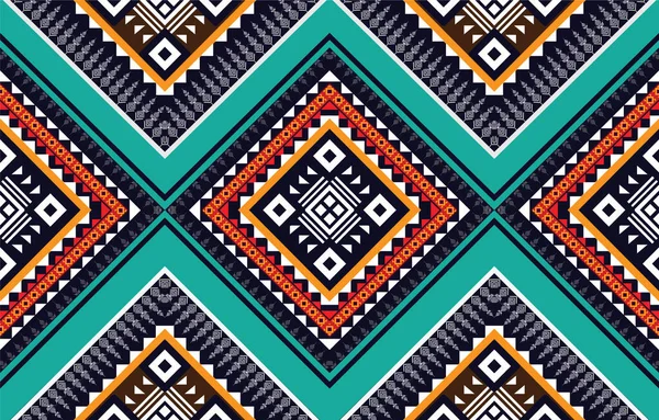 Arte Abstracto Étnico Patrón Sin Costuras Estilo Tribal Bordado Popular — Vector de stock