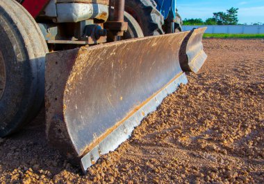 close up plow mount of tractor