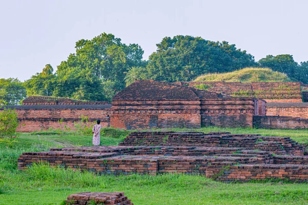 Ruins Nalanda University Nalanda Patna — Fotografia de Stock