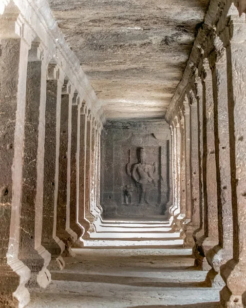 Gallery Made Cutting Rock Ellora Temple — Stockfoto