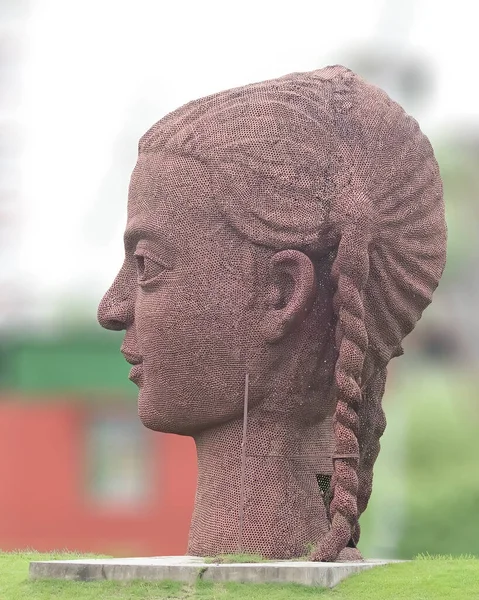 Uma Escultura Beira Estrada Kolkotta Índia — Fotografia de Stock