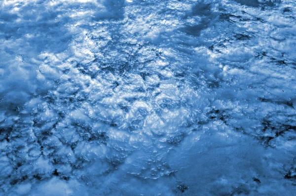 Eisstruktur Schwarz Blaues Eis Eisbeschaffenheit Gefrorenen Wassers Blaues Eis Aus — Stockfoto
