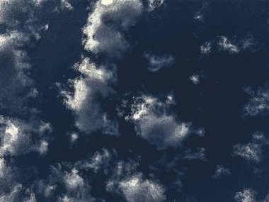 Suluboya teknikleriyle gökyüzü ve bulutlar. Soyut suluboya gökyüzü ve bulutlar çizimi.