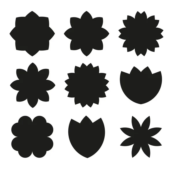Çiçek sembolleri simgeleri kümesi resim vektörü
