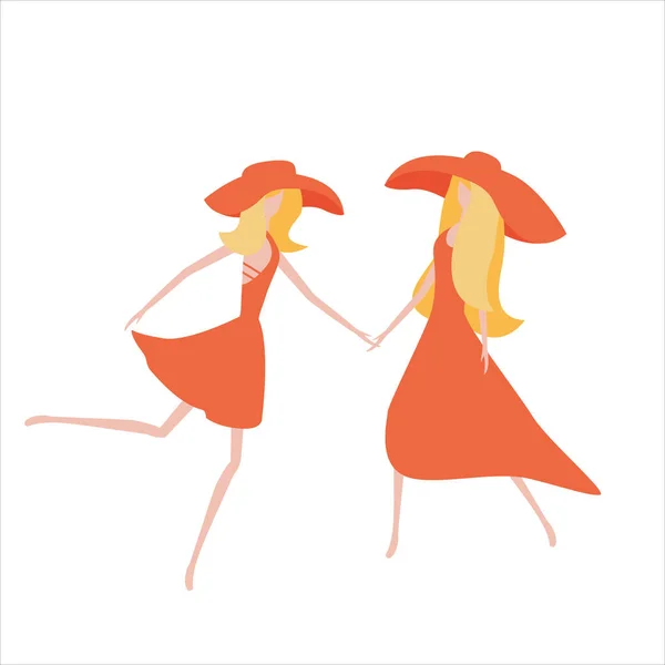 Mutlu kadınlar genç kız minimalizm soyut moda