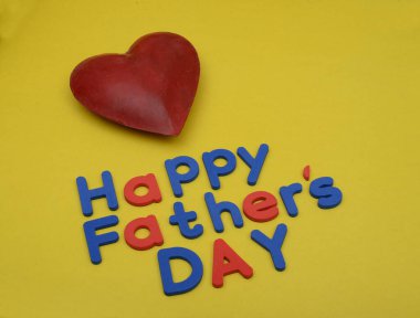 Alfabe blokları ile Mutlu Babalar Günü konsepti.